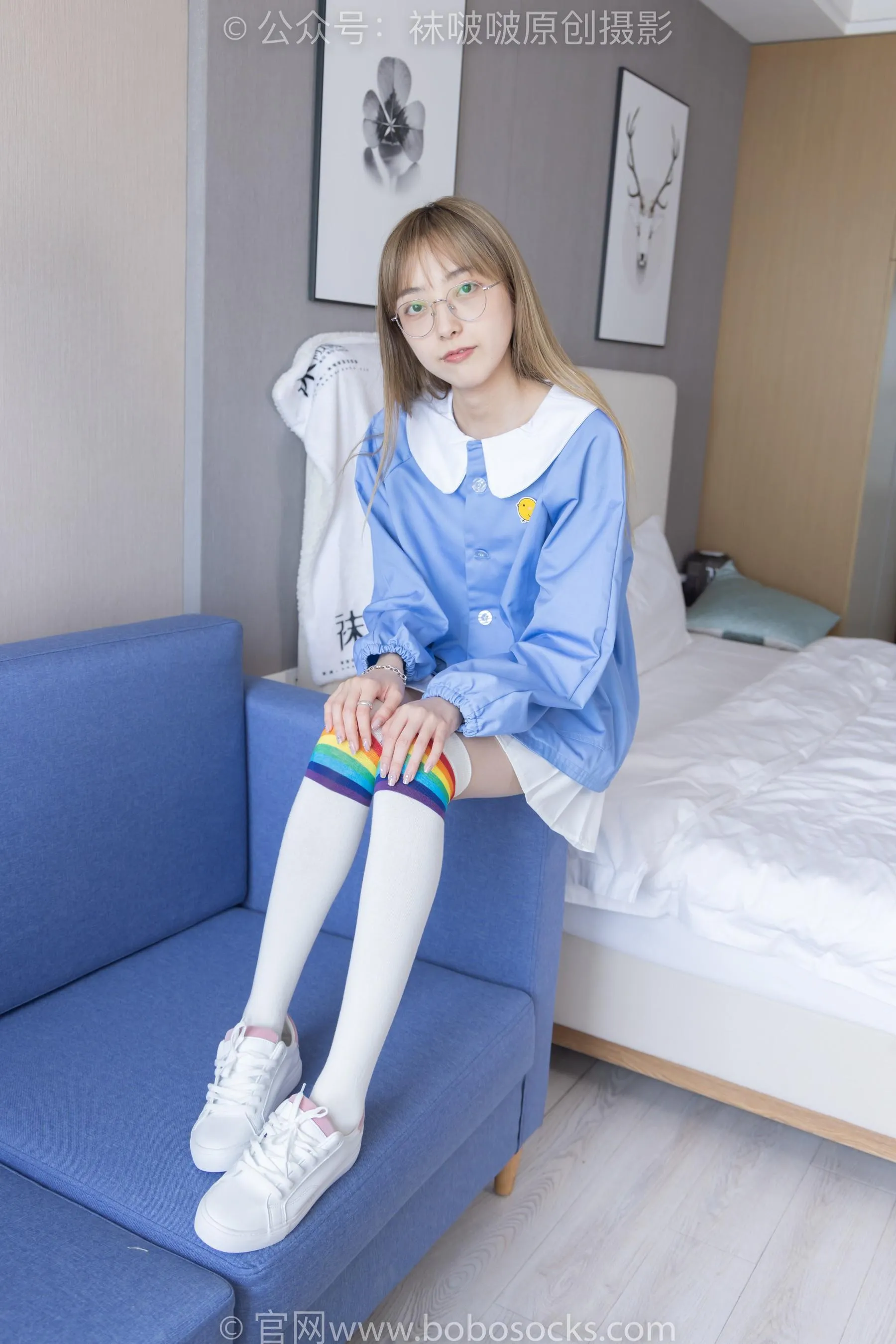 [BoBoSocks袜啵啵]NO.229 稚予-板鞋、皮鞋、两双大腿袜 [68P]插图1